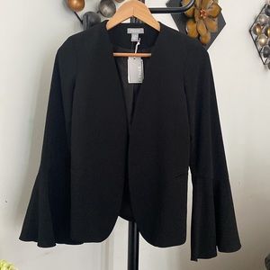 Kenar Women's Black Bell Sleeve Blazer Jacket